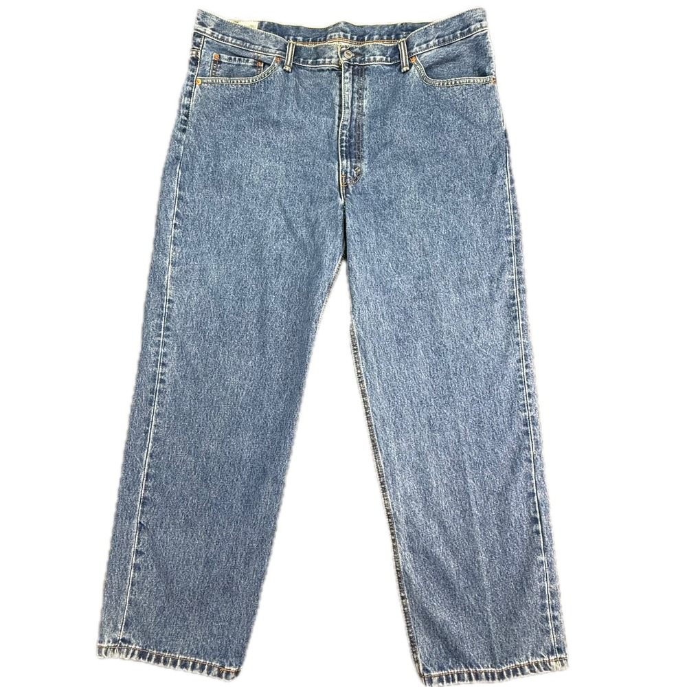 Levis 550 Relaxed Fit Jeans Mens 42x30 Blue Medium Wash Tapered Leg Denim - Picture 1 of 12